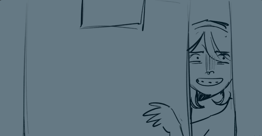 thumbnail image featuring mabel peaking through a door